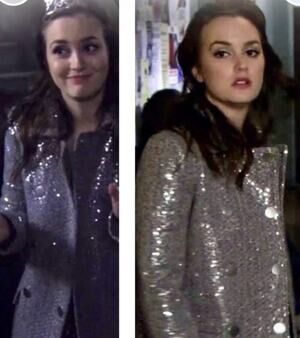 Alice + Olivia Teagler Silver Sequin Blazer Jacket Blair Waldorf Gossip Girl XS